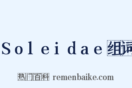 Soleidae组词是什么意思的图片